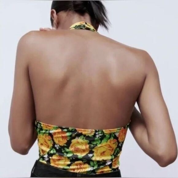 Zara Floral Bodysuit Size Small - Picture 6 of 7